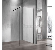 Душевая перегородка Vincea Walk-in VSW-1H800CLB 80 см, профиль матовый чёрный, стекло прозрачное