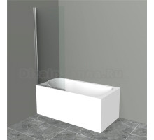 Шторка на ванну BelBagno Uno V-1-80/150-C-Cr стекло прозрачное