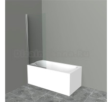 Шторка на ванну BelBagno Uno V-1-85/150-C-Cr стекло прозрачное
