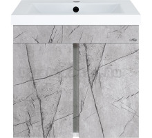 Тумба с раковиной Misty Торос 60, серый мрамор