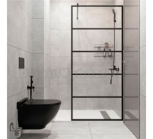 Душевая перегородка STWORKI Кронборг LOFT-GW-80х220 80 см, профиль черный матовый