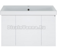 Тумба с раковиной Misty Лира 80 подвесная