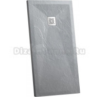 Поддон для душа Vincea VST-4SR8012G 120x80 серый, с сифоном