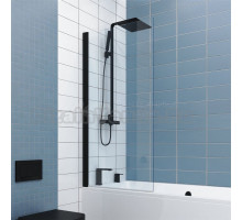 Шторка на ванну Kubele DE020 DE020P601-CLN-BLM-85х150 150х85, профиль черный матовый