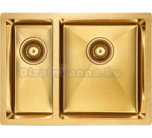 Мойка кухонная Paulmark Zusat PM225944-BGR брашированное золото R