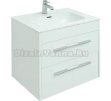 Тумба с раковиной Aquanet Августа 60 белый глянец