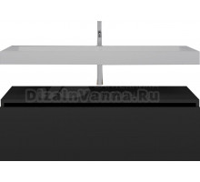 Тумба с раковиной Armadi Art Flat 120 подвесная, антрацит матовый