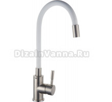 Смеситель для кухни РМС SUS124W-016F белый, сталь