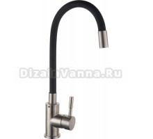Смеситель для кухни РМС SUS124BL-016F чёрный, сталь