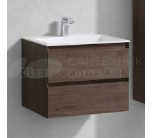 Тумба с раковиной Vincea Luka 60 2 ящика,темный дуб