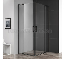 Душевой уголок Cezares Slider A 2 80/90 C Nero профиль черный, стекло прозрачное