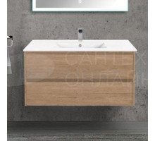 Тумба с раковиной Vincea Gio 100 натуральный дуб