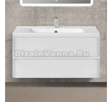 Тумба с раковиной Vincea Vico 100 белая глянцевая