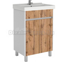 Тумба с раковиной Домино Uno 60 дуб вотан