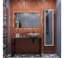 Мебель для ванной DIWO Элиста 120 чёрный мрамор, с раковиной Moduo 55 Leaf (комплект, гарнитур)