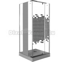 Душевой уголок Cerutti Spa ZQ91 90x90, профиль хром