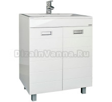 Тумба с раковиной Домино Cube 65 белая