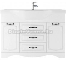 Тумба с раковиной Домино Rich 120 белое дерево