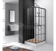 Душевой уголок Cerutti Spa Muza 90 90x90, профиль черный