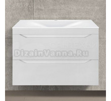 Тумба с раковиной Vincea Fine 80 белая глянцевая