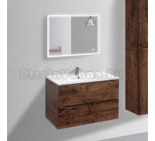 Мебель для ванной Vincea Mia 80 темный дуб, раковина VBS-13980