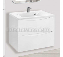 Тумба с раковиной Vincea Mia 65 белая глянцевая