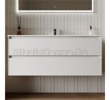Тумба с раковиной Sancos Cento 120 см белый глянец