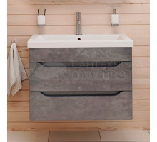 Тумба с раковиной Emmy Стоун 60 подвесная, серый бетон