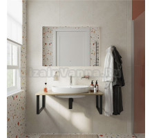 Мебель для ванной DIWO Элиста 100 светлое дерево, с раковиной Самара 0116