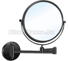 Косметическое зеркало Nofer Classic 08009.2.N черное матовое