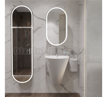 Комплект Раковина STWORKI моноблок 48 100501-101 + Сифон для раковины Wirquin Минор с отводом для стиральной машины + Зеркало-шкаф STWORKI Мальмё МВК