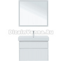 Мебель для ванной Aquanet Nova Lite 85 белая глянцевая, 2 ящика