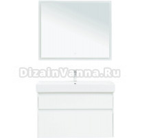 Мебель для ванной Aquanet Nova Lite 100 белая глянцевая, 2 ящика