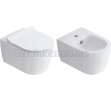 Комплект Унитаз подвесной STWORKI Ноттвиль SETK3104-2616 безободковый, с микролифтом + Биде подвесное STWORKI Ноттвиль K3106-2605