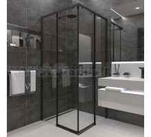 Душевой уголок Veconi Rovigo RV-47B 90x90, профиль черный матовый