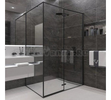 Душевой уголок Veconi Rovigo RV-073B 120x100, профиль черный