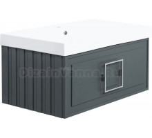 Тумба с раковиной La Fenice Cubo 80 серая