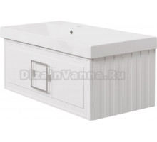 Тумба с раковиной La Fenice Cubo 90 L, белая