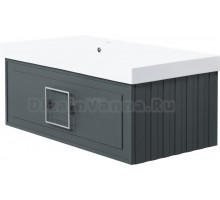 Тумба с раковиной La Fenice Cubo 90 L, серая