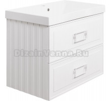 Тумба с раковиной La Fenice Cubo Twin 80 белая