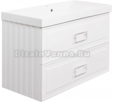 Тумба с раковиной La Fenice Cubo Twin 100 белая