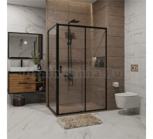 Душевой уголок Niagara Nova NG-82-12AB-A80B 120x80, прямоугольный, черный