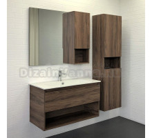 Мебель для ванной Comforty Бордо 90 дуб темно-коричневый