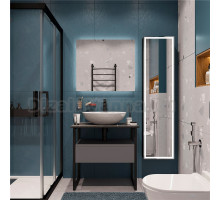 Мебель для ванной DIWO Элиста 80 антрацит с раковиной Moduo 55 Leaf