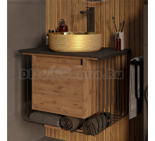 Тумба с раковиной Grossman Винтаж 70 веллингтон, металл черный, раковина GR-5010GG