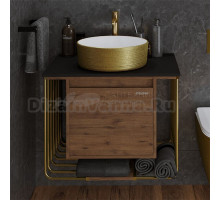 Тумба с раковиной Grossman Винтаж 70 веллингтон, металл золото, раковина GR-5010GW