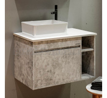 Тумба с раковиной Grossman Фалькон 80 бетон, раковина GR-3016