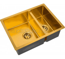 Мойка кухонная Zorg Inox PVD SZR-58-2-44 BRONZE бронза