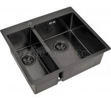 Мойка кухонная Zorg Inox PVD 59-2-51-R GRAFIT R, графит