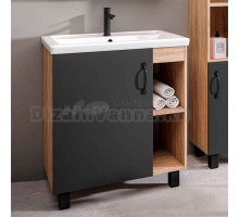 Тумба с раковиной Grossman Флай 70 дуб сонома, серая